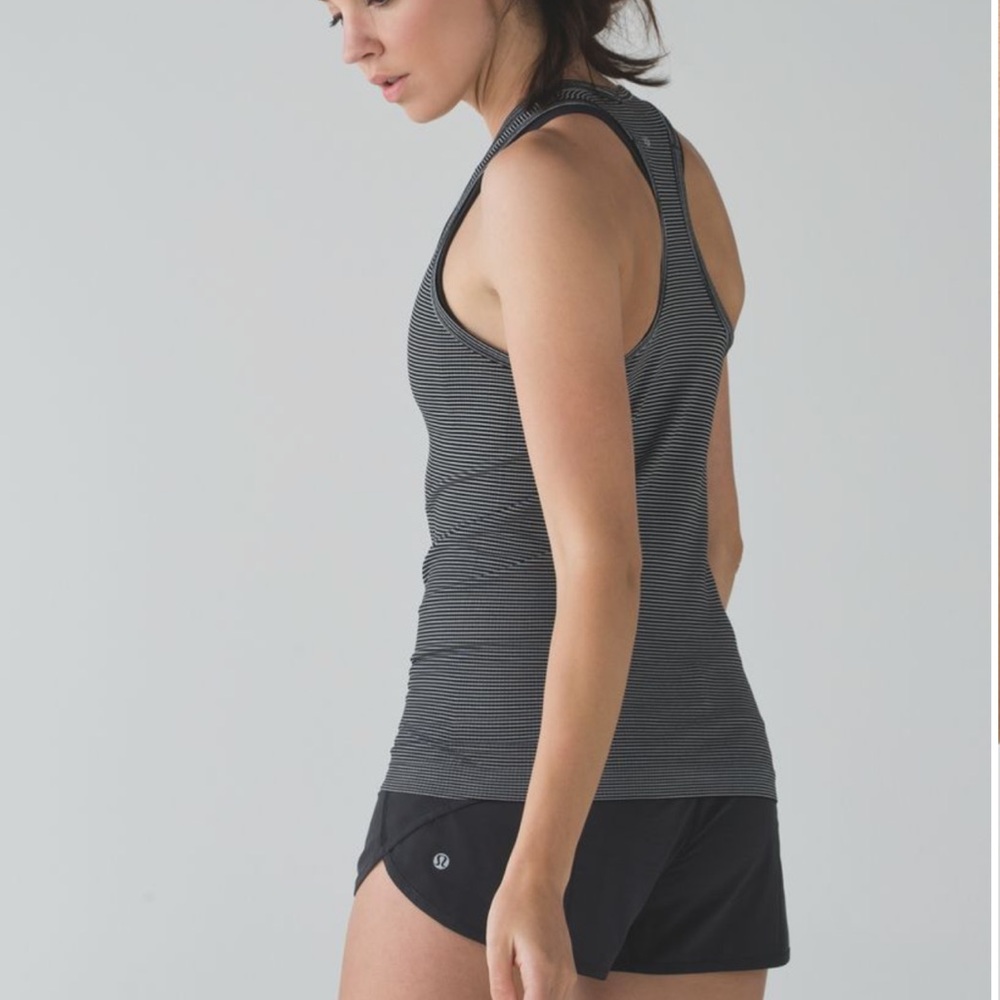 Lululemon Swiftly Tech Racerback Hyper Stripe Black Size 8 - Picture 3 of 10